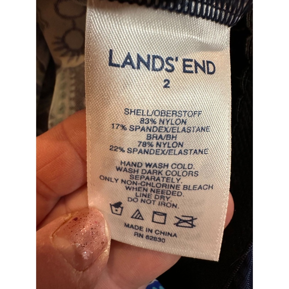Lands' End Women's Tankini Top – Size 2‎ – Paisley Print - Picture 3 of 10